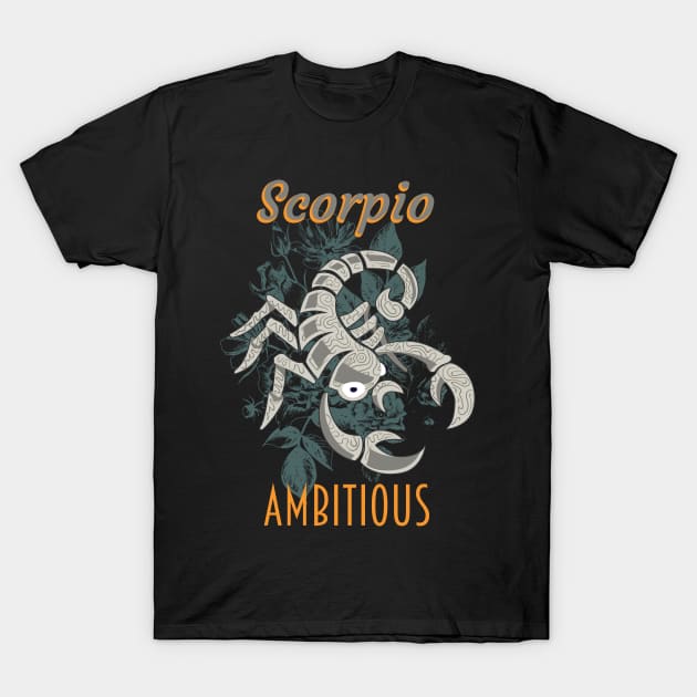 Scorpio sign of the zodiac T-Shirt by Foxxy Merch